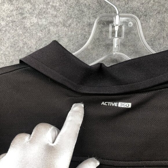 Adidas Golf Polo Shirt Mens L Black Active 360 Short Sleeve Moisture Wicking - Picture 3 of 9
